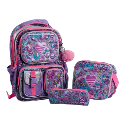 16 Inch Backpack 3 Pcs Set - Unicorn